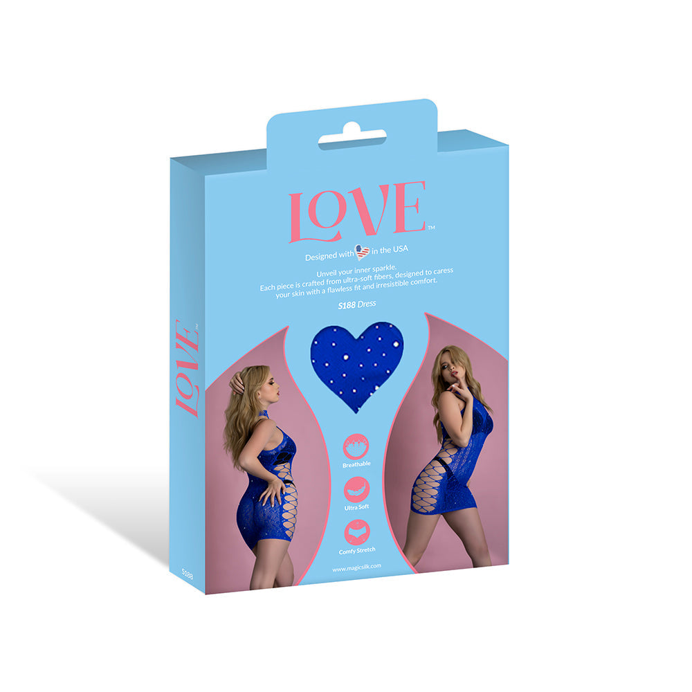 Magic Silk Seamless Dress Blue O/S