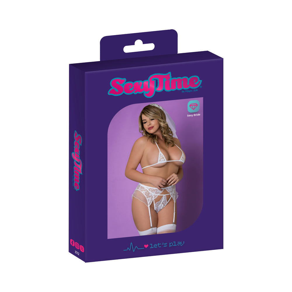 Magic Silk Sexy Time Ever After White Queen Size