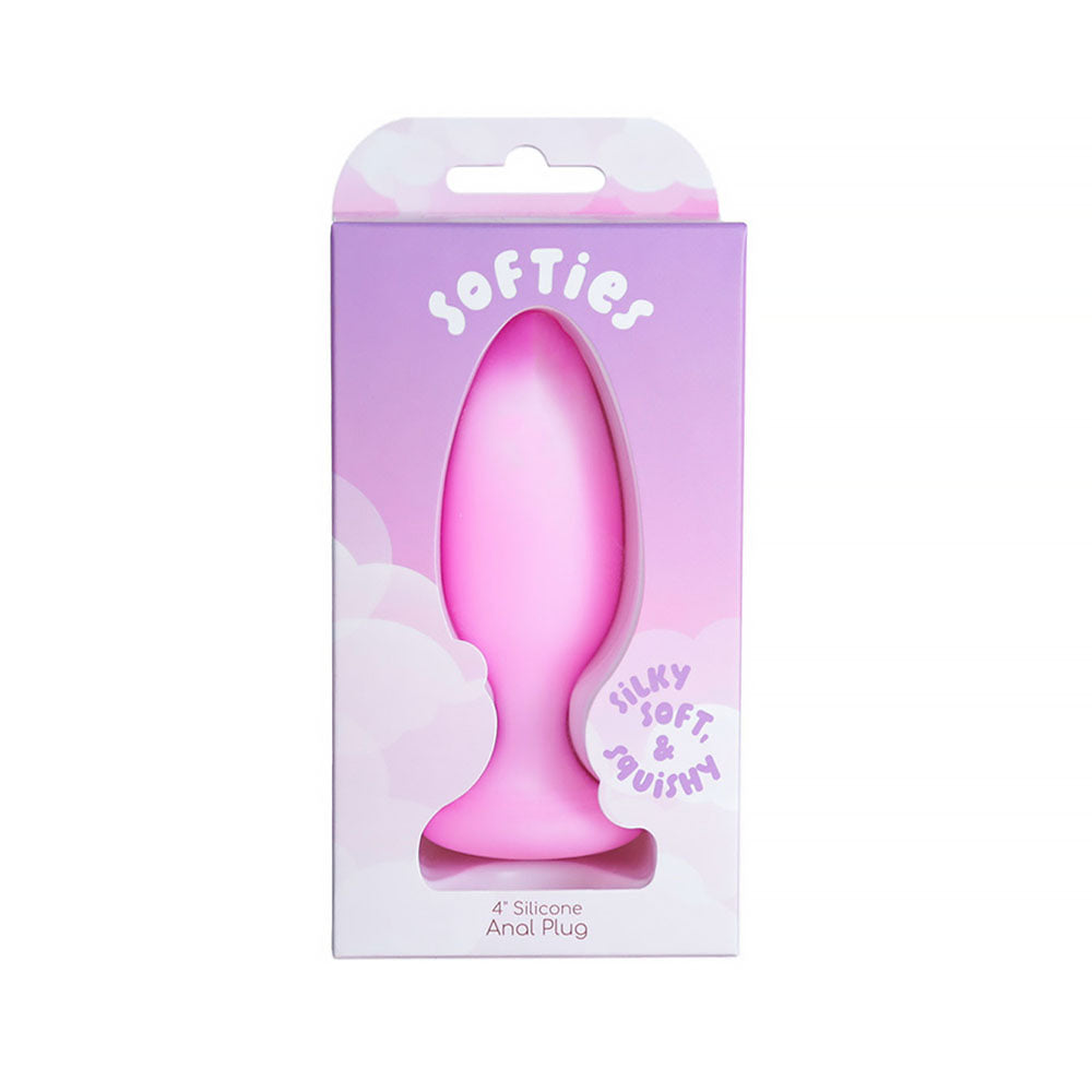 Softies Dual Layer Butt Plug 4 in. Pink