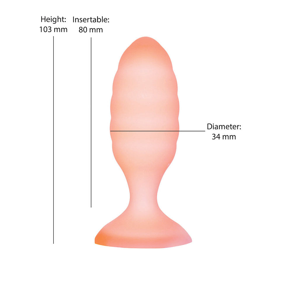 Softies Dual Layer Butt Plug 4 in. Orange