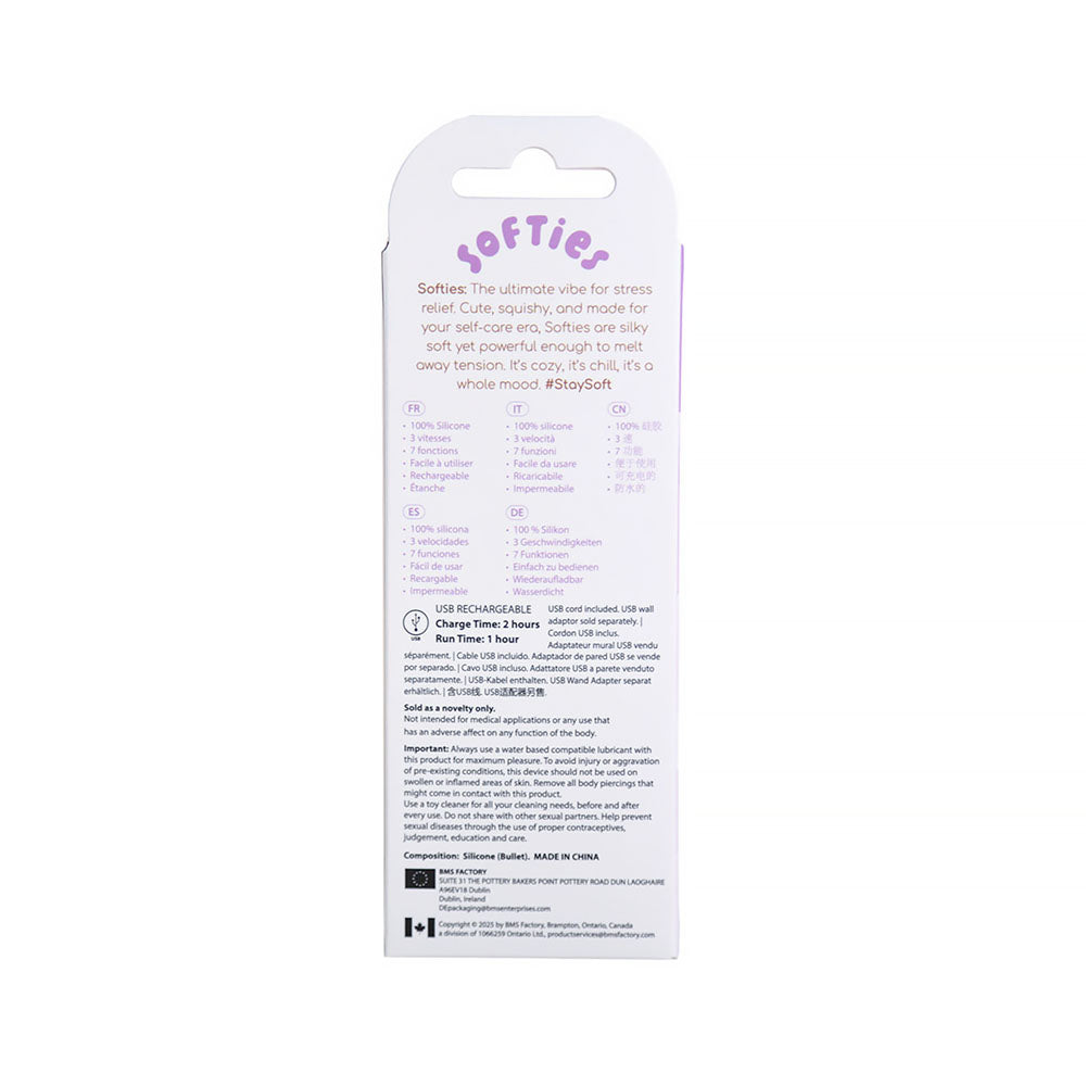 Softies Dual Layer Bullet 4 in. Purple