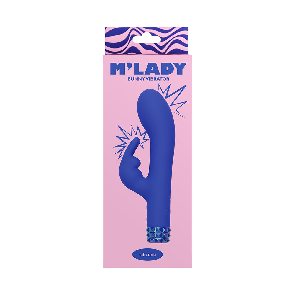 M''Lady Bunny Vibrator 6 in. Blue