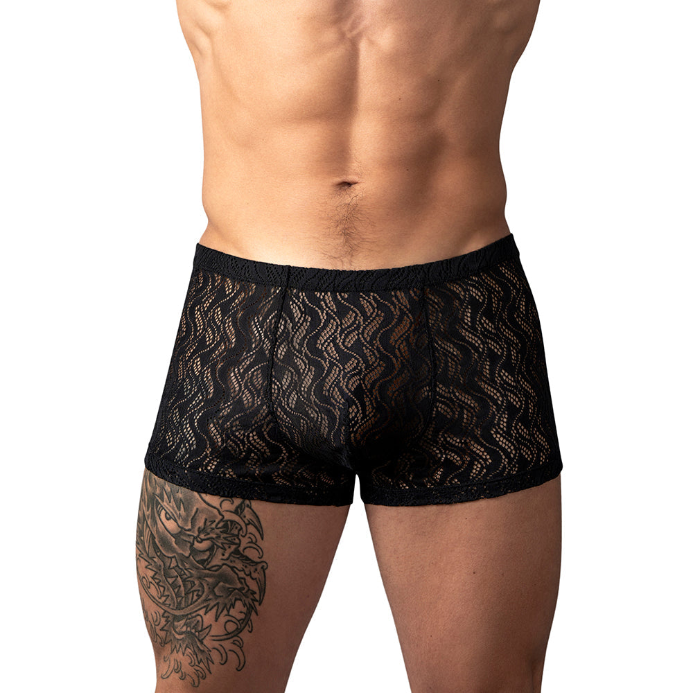 Male Power Ripple Pouch Short Black M