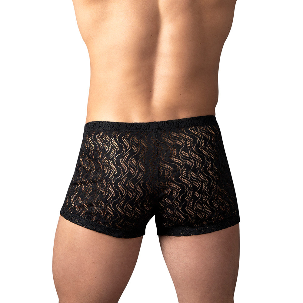 Male Power Ripple Pouch Short Black M