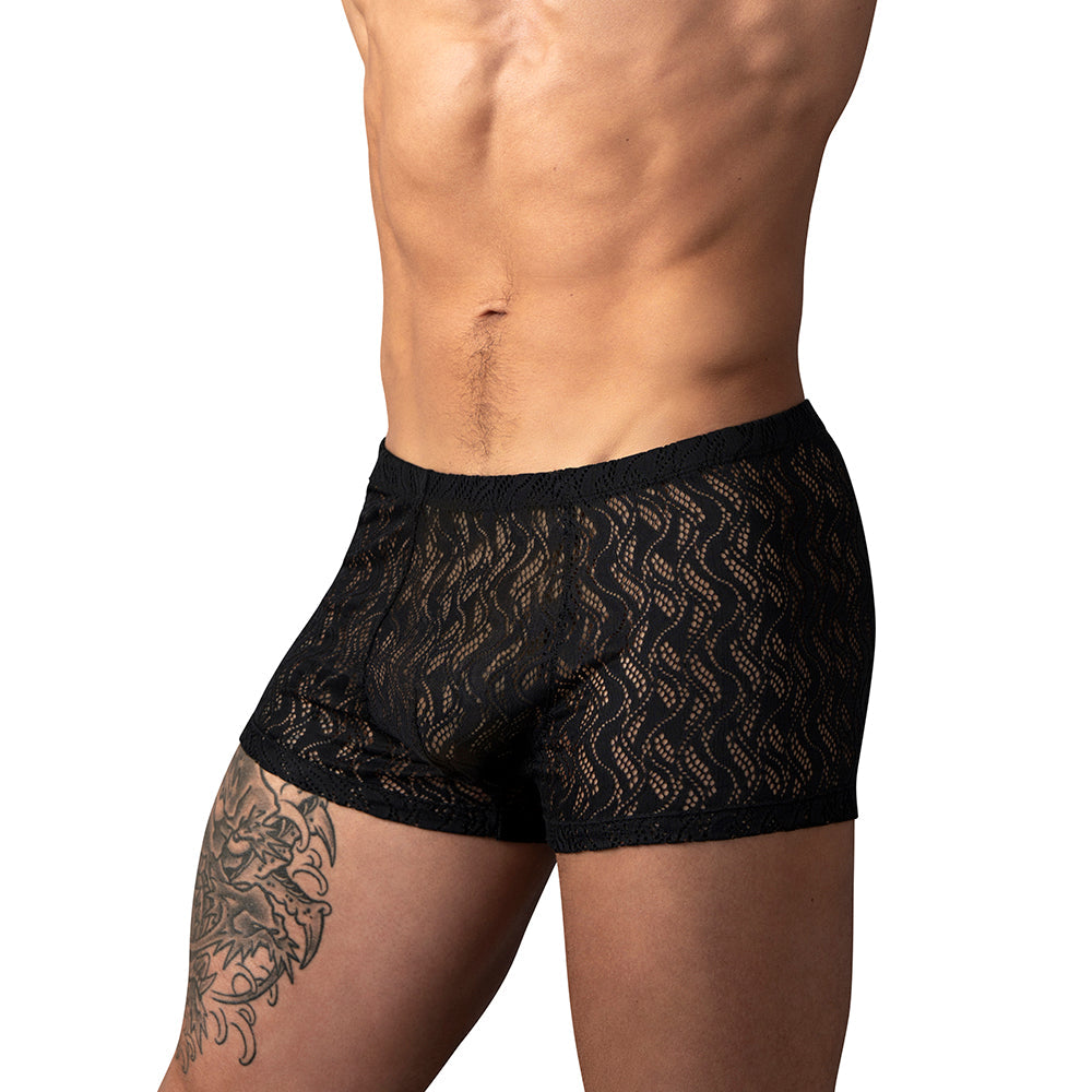 Male Power Ripple Pouch Short Black L