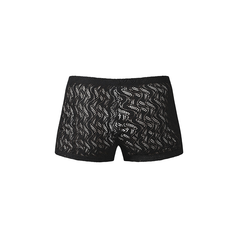Male Power Ripple Pouch Short Black L