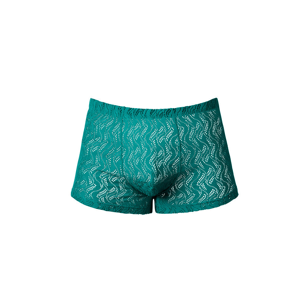Male Power Ripple Pouch Short Teal XL