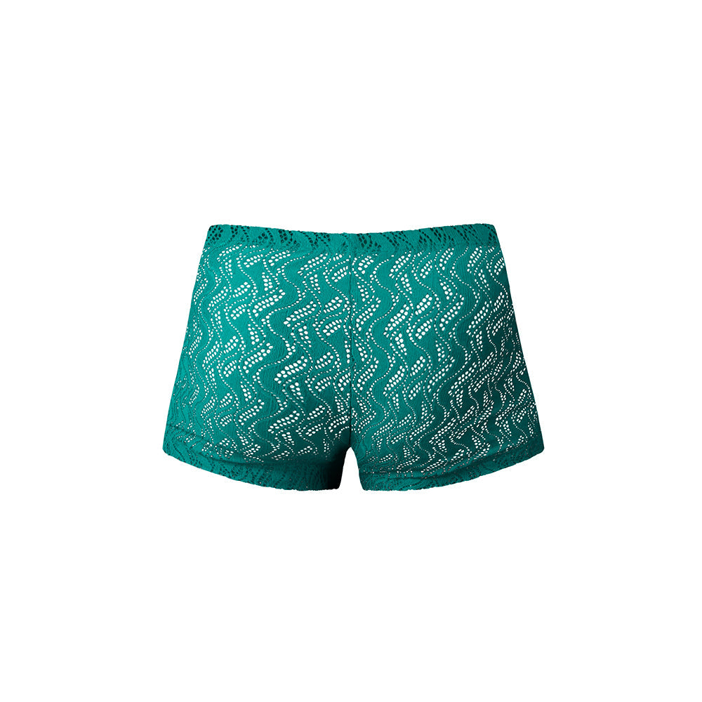 Male Power Ripple Pouch Short Teal XL