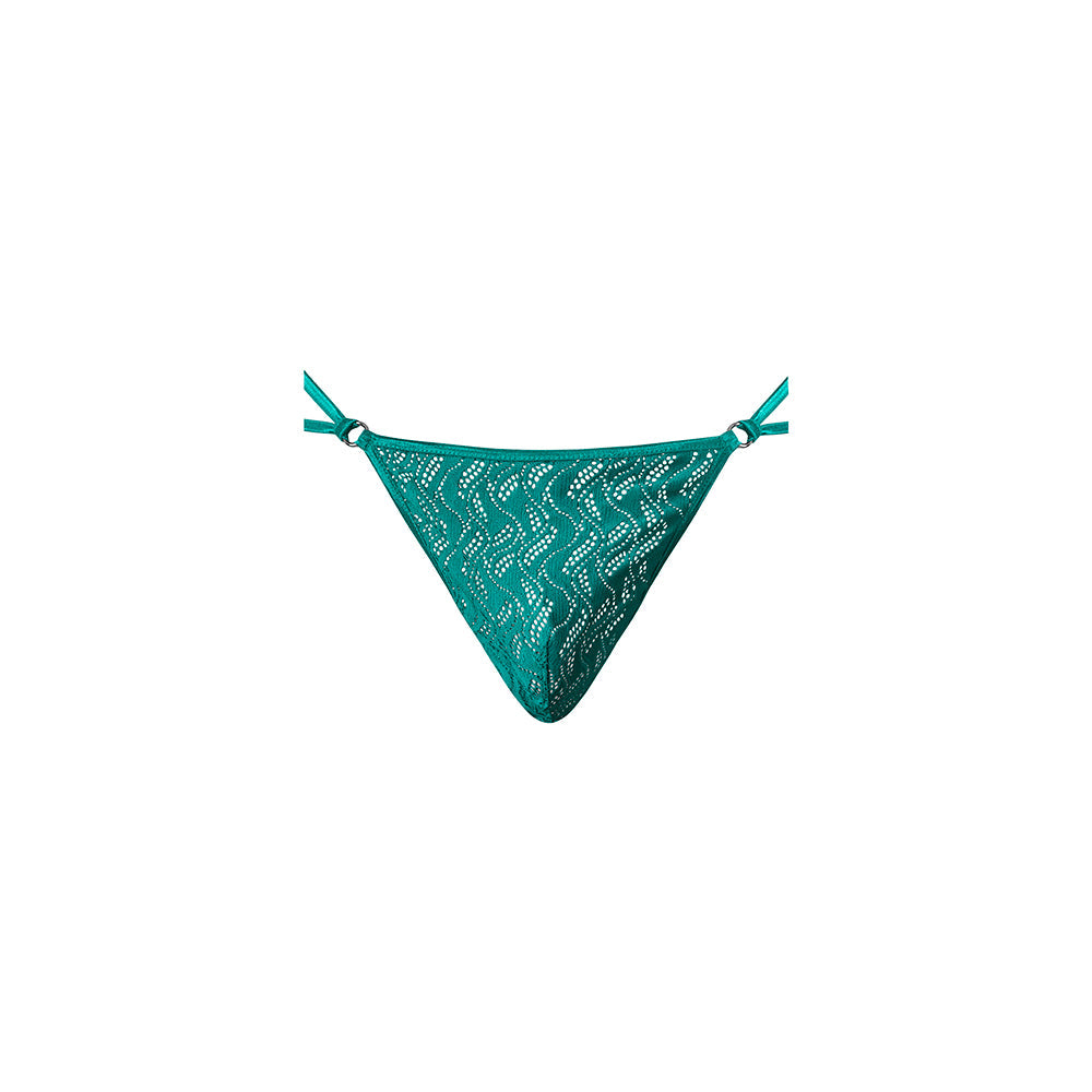 Male Power Ripple Micro V String Teal S/M