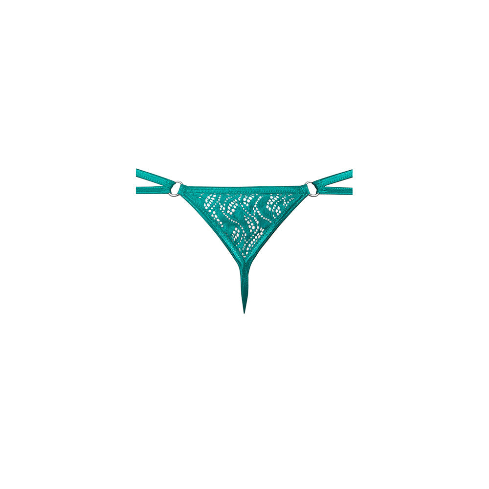 Male Power Ripple Micro V String Teal S/M