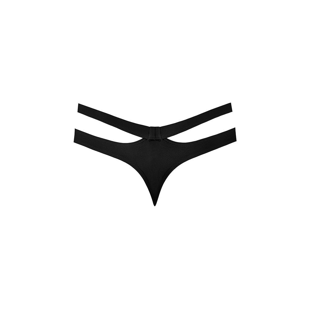 Male Power Eco Cozy Cutout Thong Black L/XL