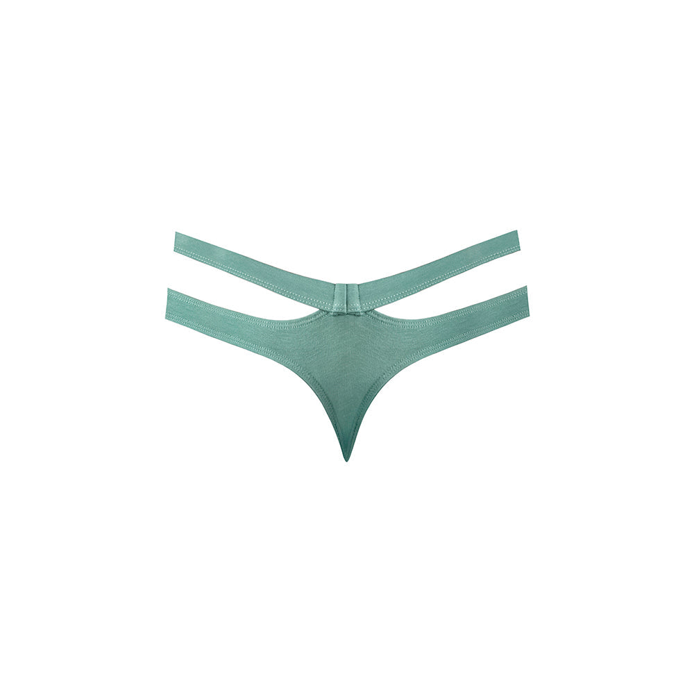 Male Power Eco Cozy Cutout Thong Green S/M