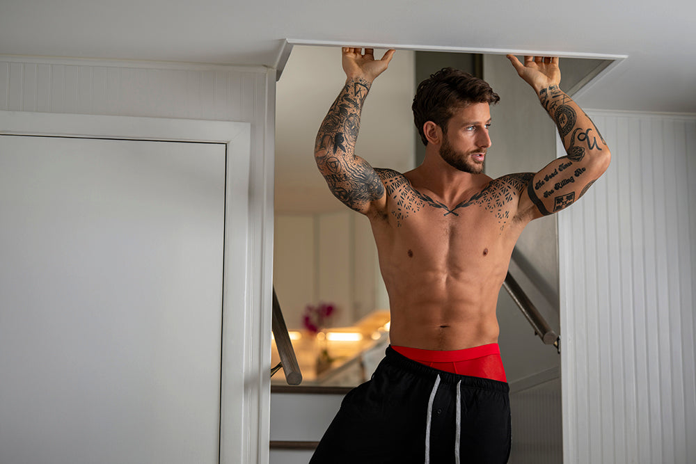 Male Power Mesh 2.0 Mini Short Red M