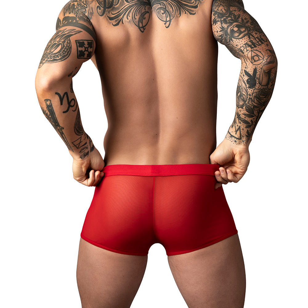 Male Power Mesh 2.0 Mini Short Red XL