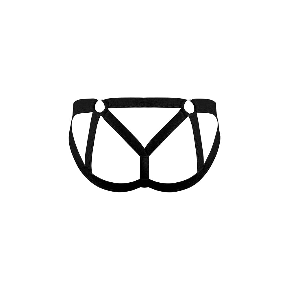 Male Power Mesh 2.0 Strappy Ring Jock Black L/XL