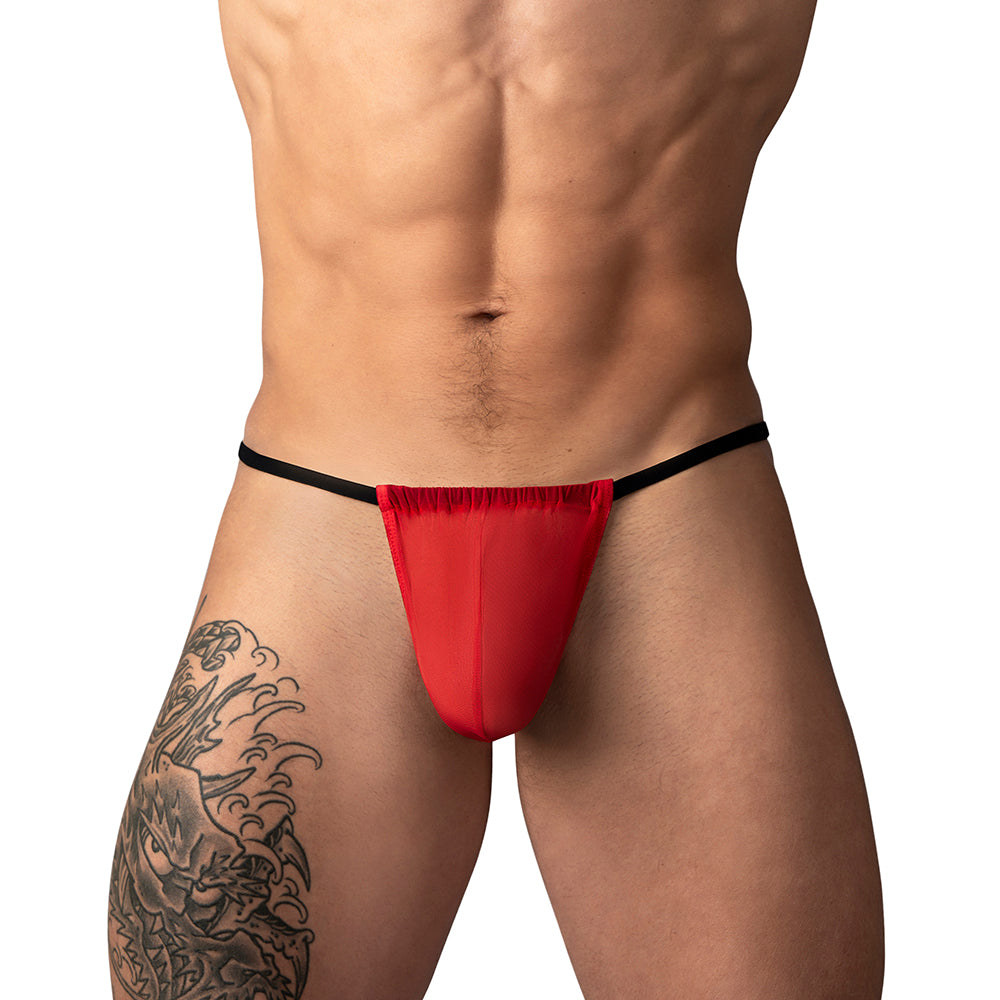 Male Power Mesh 2.0 G-String Red O/S
