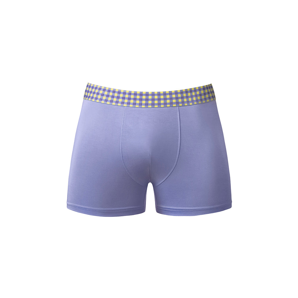 Male Power So Cumfy Gingham Boxer Brief Purple L
