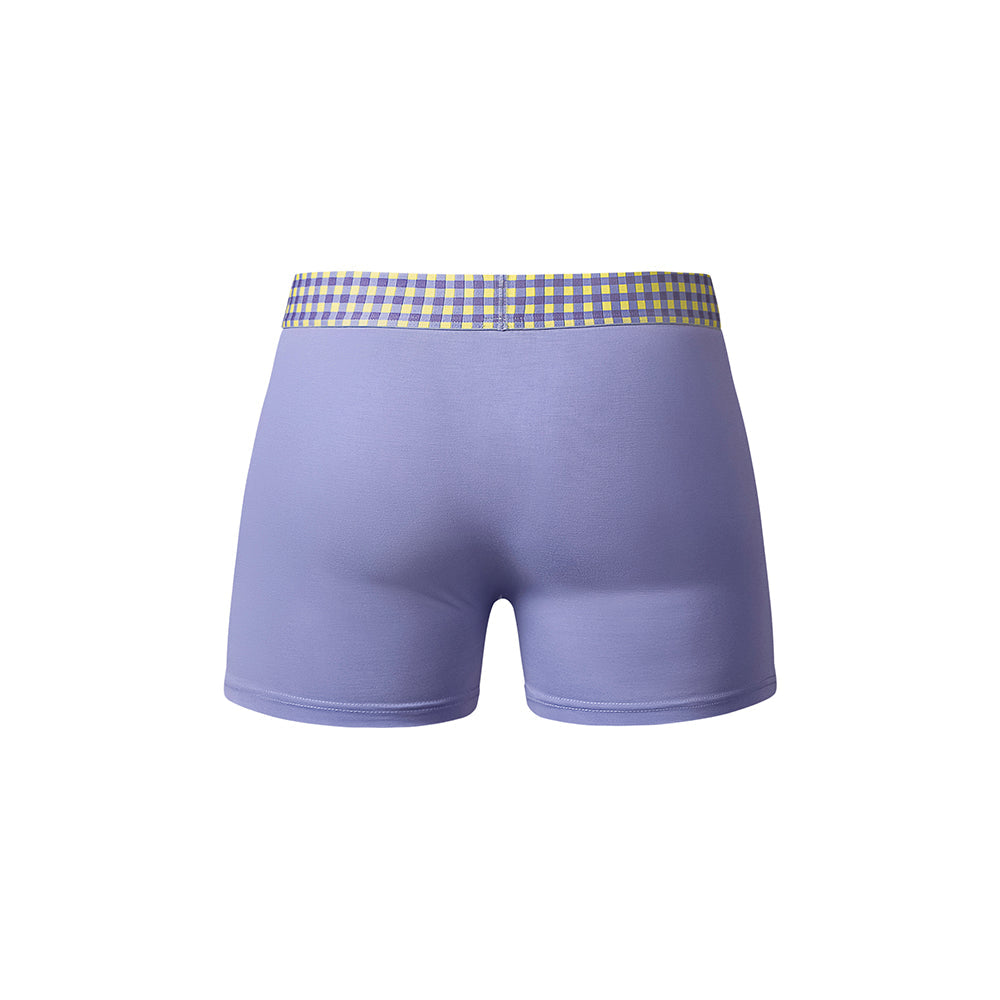 Male Power So Cumfy Gingham Boxer Brief Purple XL