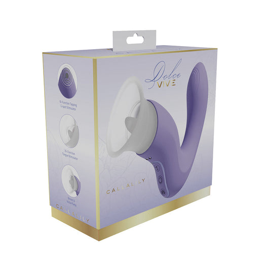 VIVE Dolce Callalily G-Spot Tapping with Tongue Stimulator & Breast/Vulva Pump - product photo