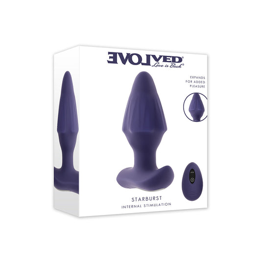 Evolved Starburst Expandable Anal Plug Purple