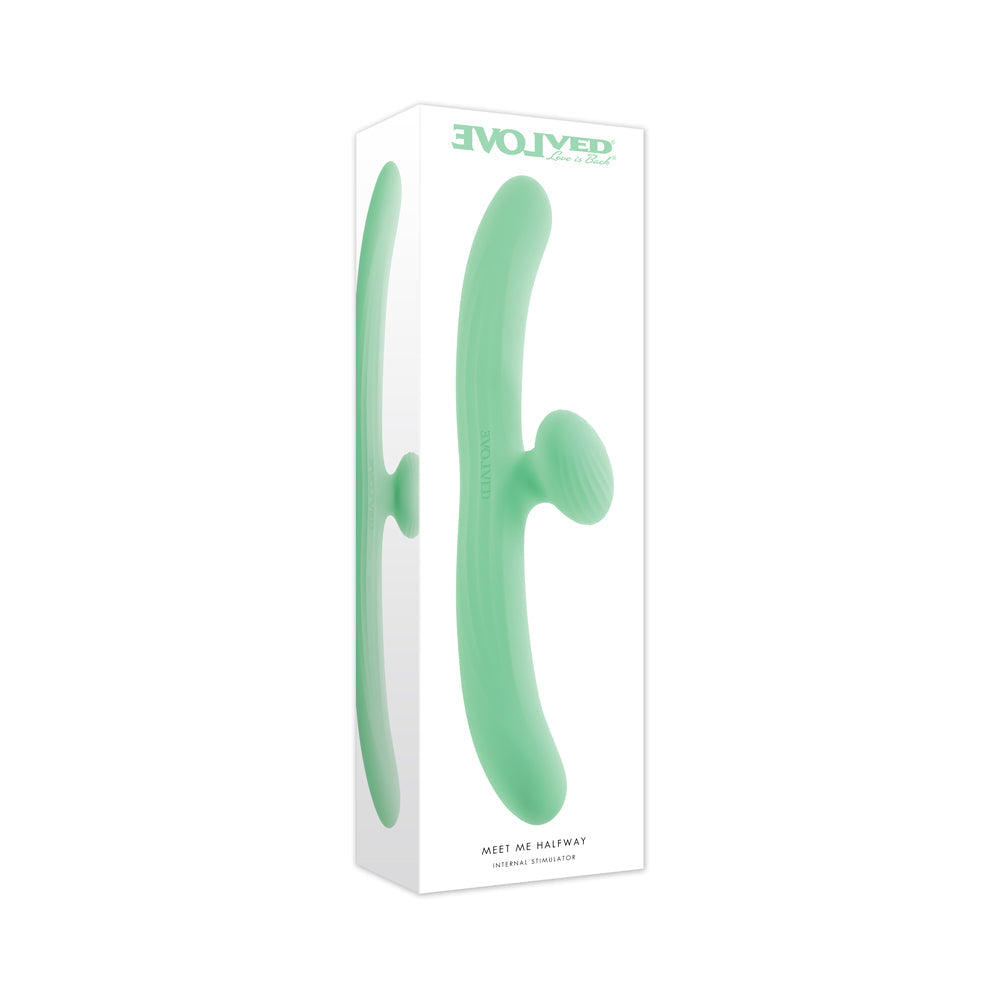 Evolved Meet Me Halfway Double Ended Vibrator Green