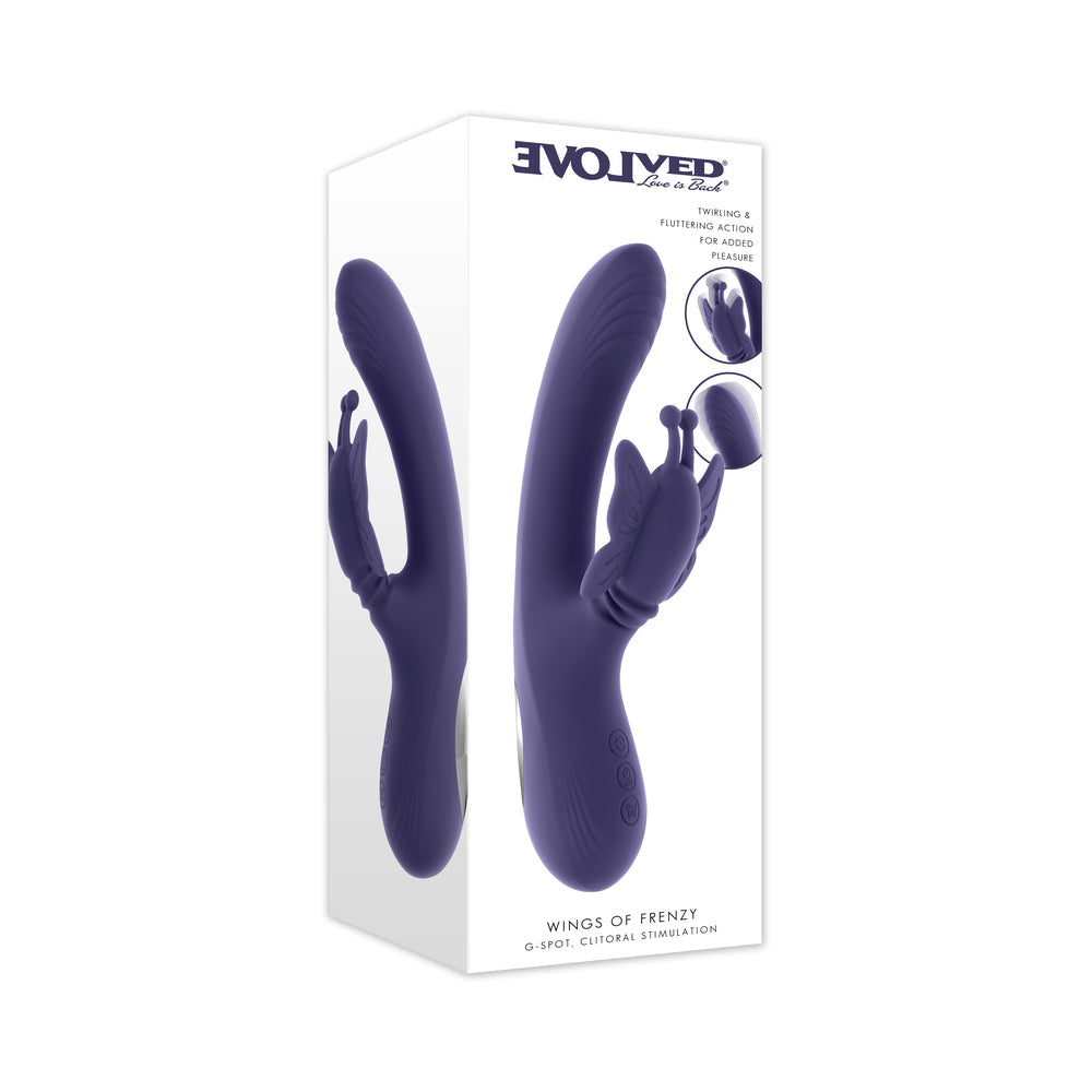 Evolved Wings Of Frenzy Thrusting Butterfly Dual Stimulator Purple