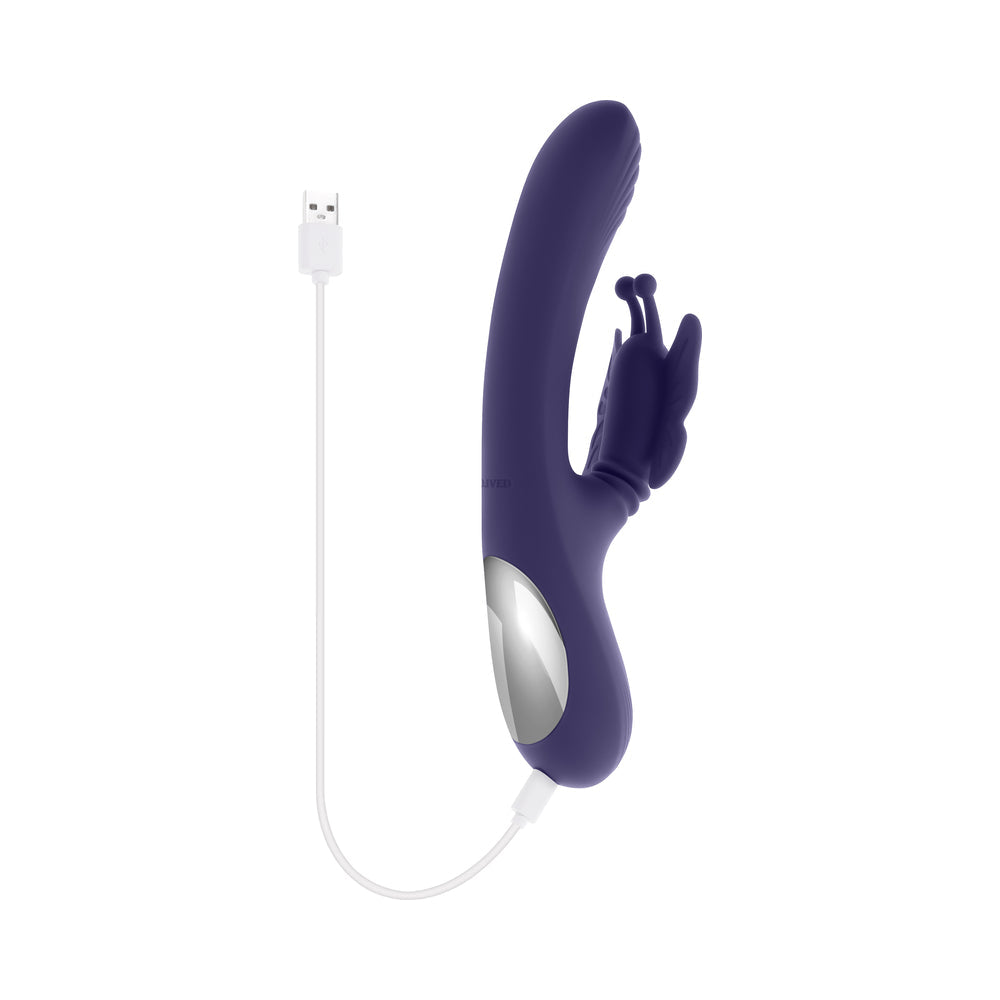 Evolved Wings Of Frenzy Thrusting Butterfly Dual Stimulator Purple