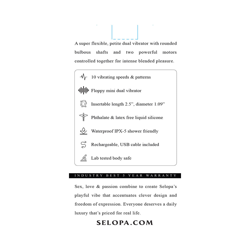 Selopa My Buddy Floppy Mini Dual Vibrator Pink
