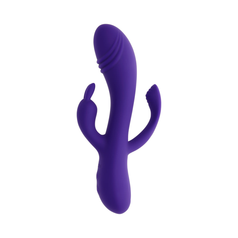 Selopa Triple Tickle 3-Point Stimulation Vibrator Purple