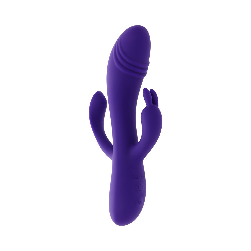 Selopa Triple Tickle 3-Point Stimulation Vibrator Purple