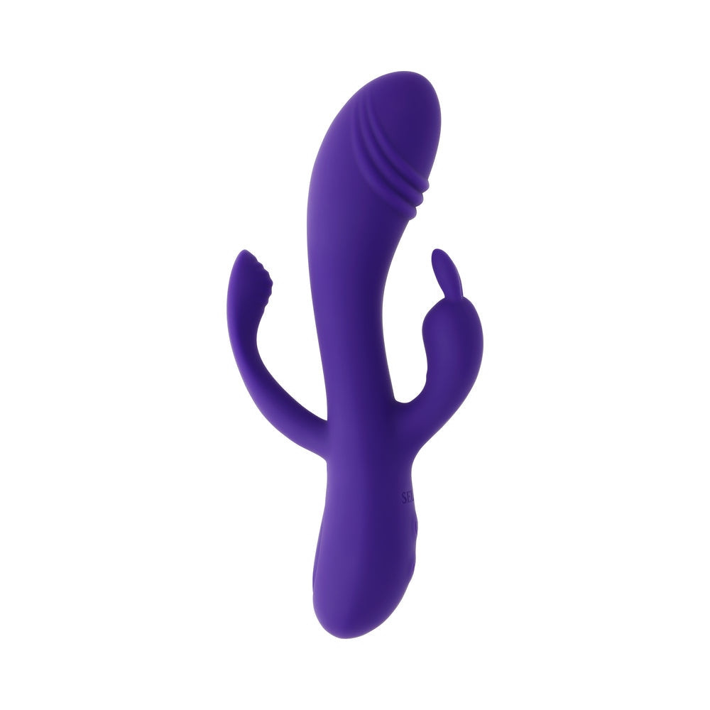 Selopa Triple Tickle 3-Point Stimulation Vibrator Purple