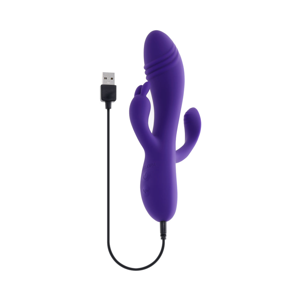 Selopa Triple Tickle 3-Point Stimulation Vibrator Purple