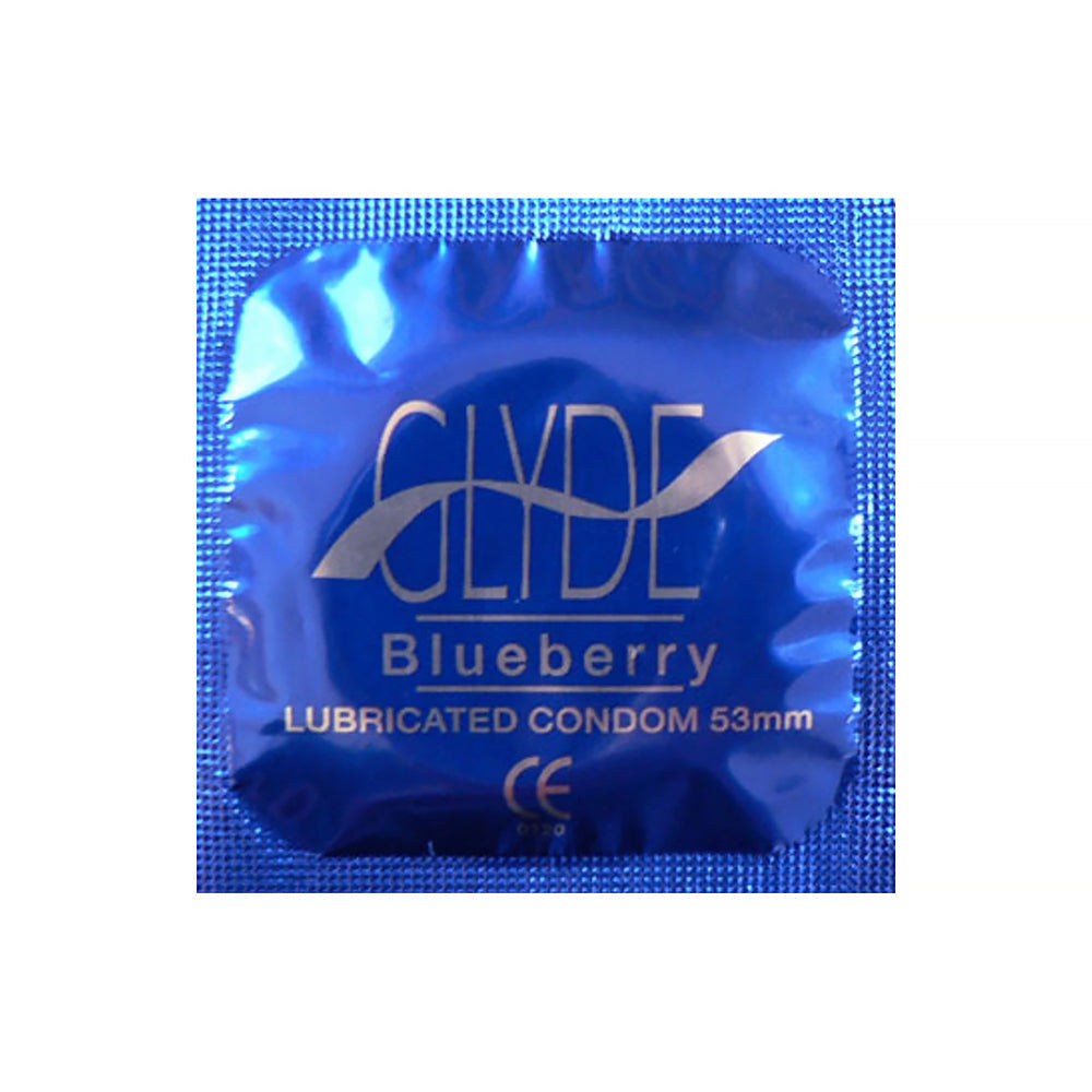 GLYDE Ultrathin Latex Condom Blueberry Flavored 12-Count