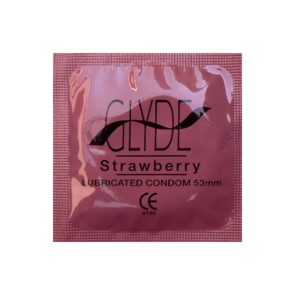 GLYDE Ultrathin Latex Condom Strawberry Flavored 12-Count