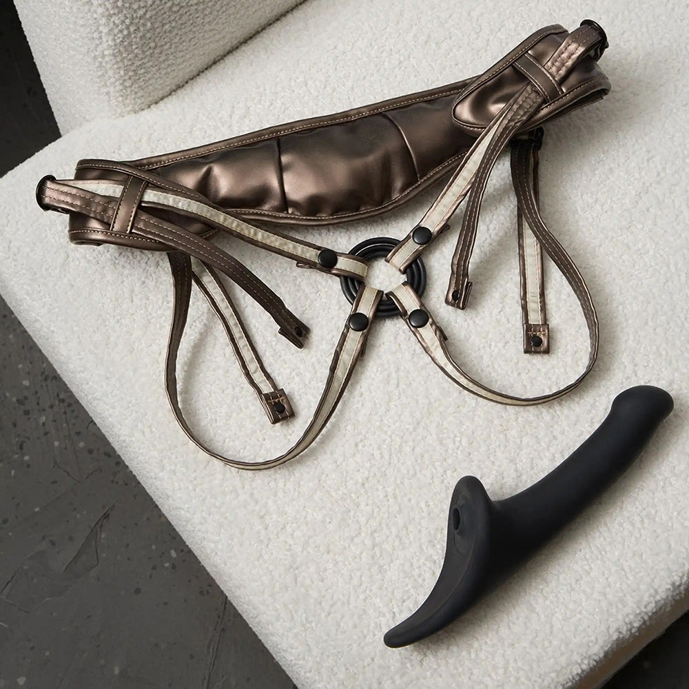 Strap-On-Me Leatherette Harness Desirous