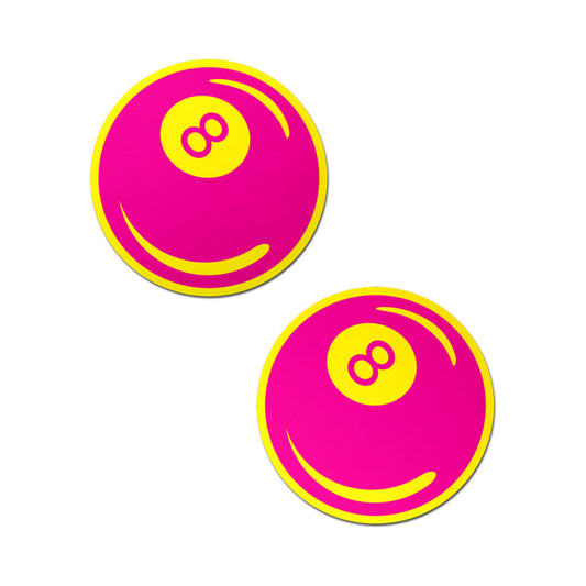 Pastease Neon Pink & Yellow 8-Ball Breast Pasties