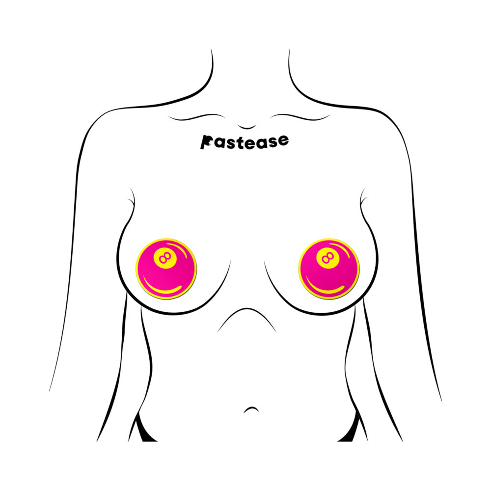 Pastease Neon Pink & Yellow 8-Ball Breast Pasties