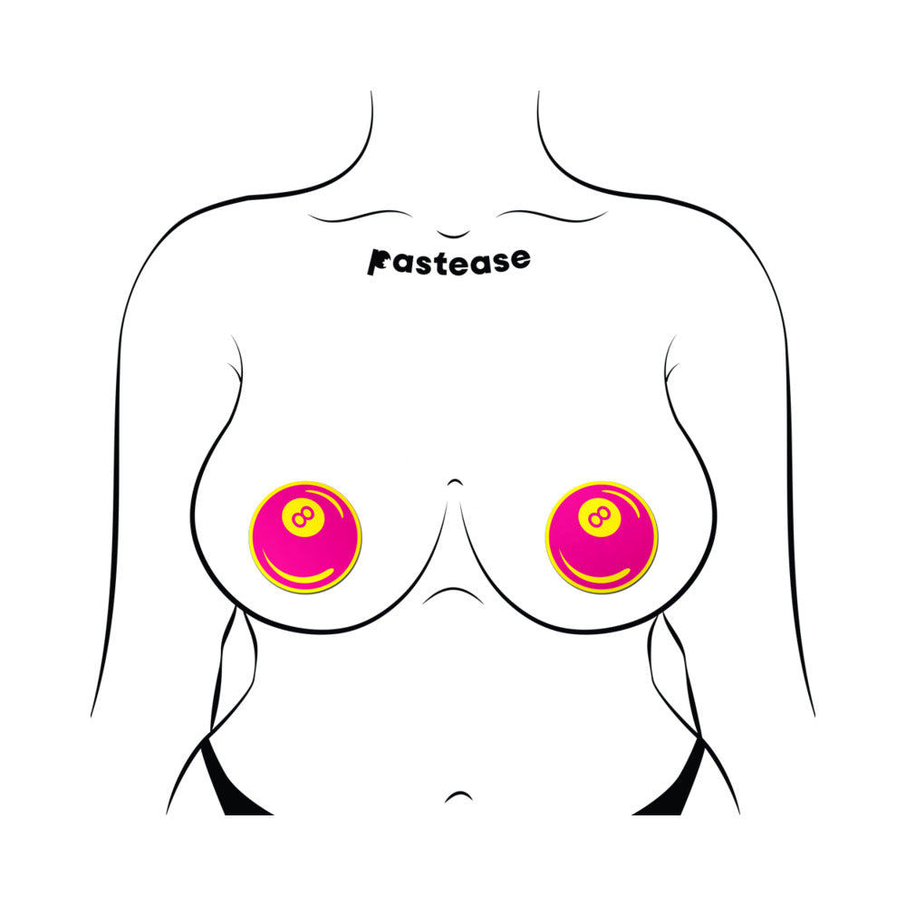 Pastease Neon Pink & Yellow 8-Ball Breast Pasties