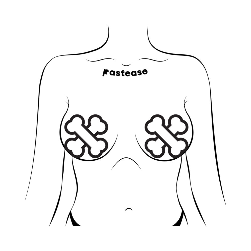 Pastease White Crossbone Breast Pasties