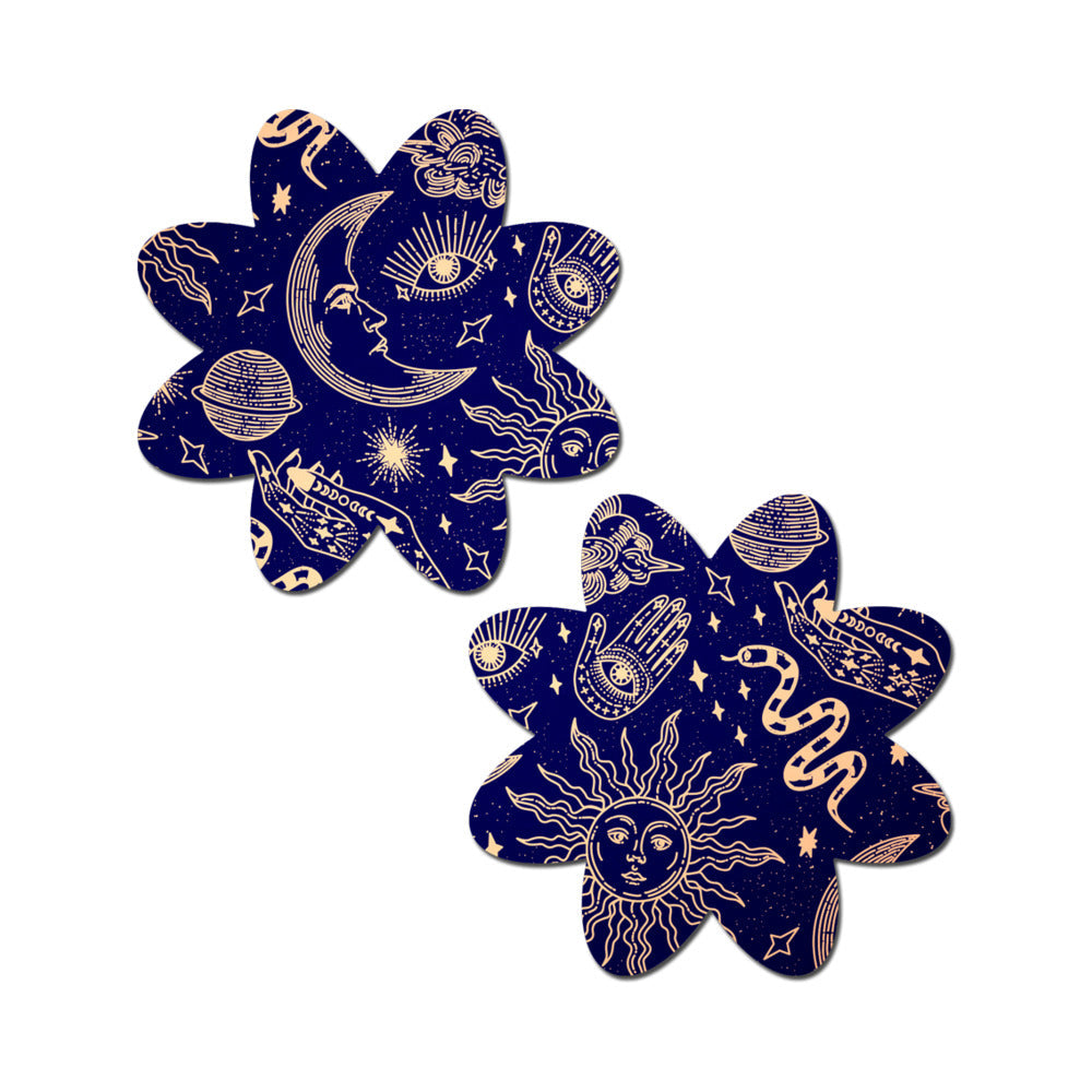 Pastease Midnight Celestial Sun & Moon Petal Breast Pasties