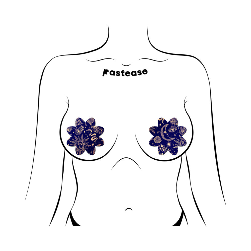 Pastease Midnight Celestial Sun & Moon Petal Breast Pasties