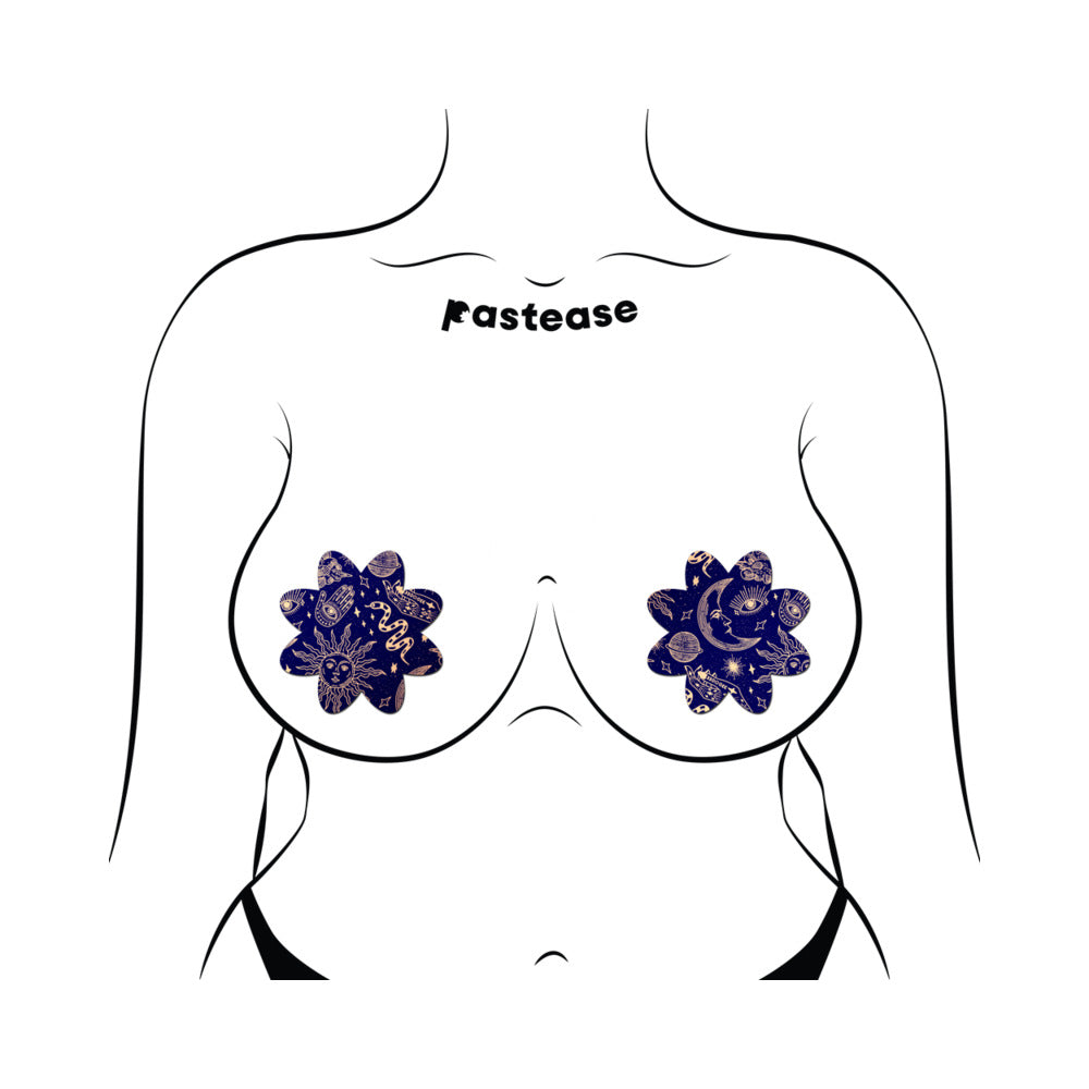 Pastease Midnight Celestial Sun & Moon Petal Breast Pasties