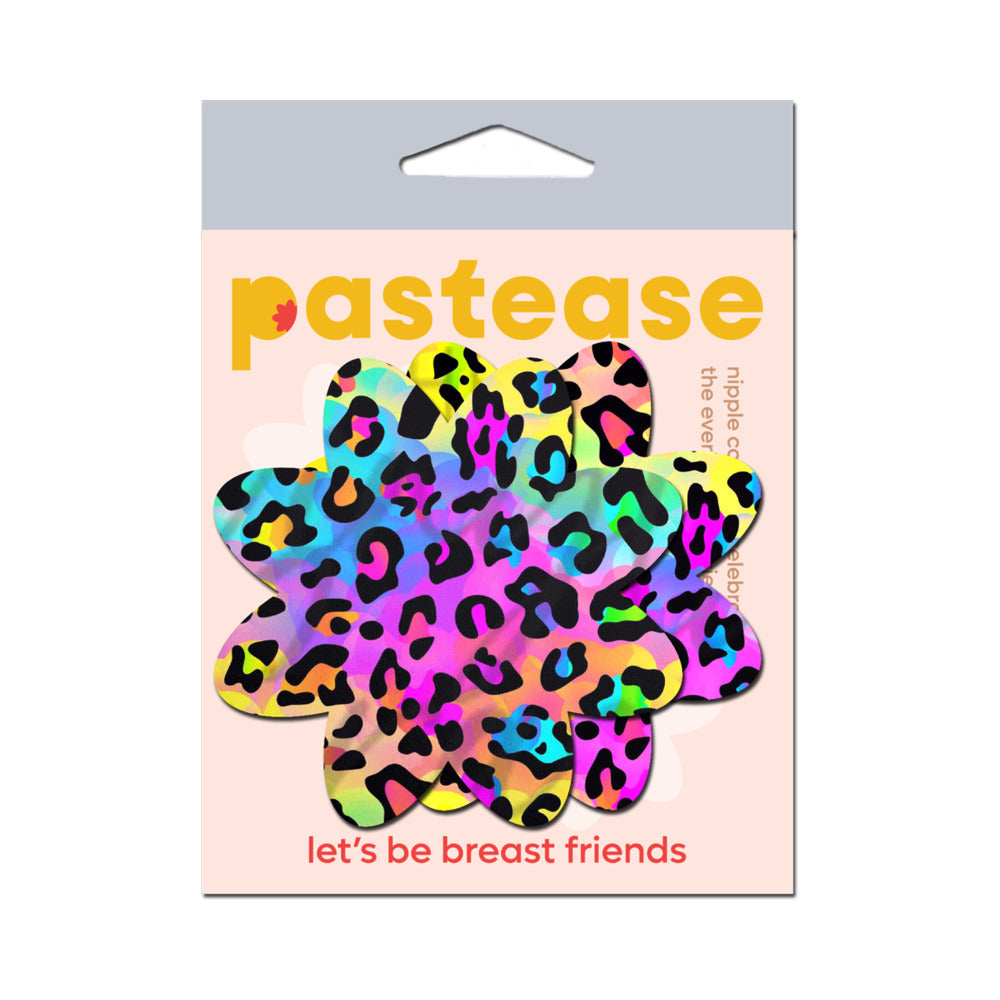 Pastease Rainbow Cheetah Leopard Print Petal Breast Pasties