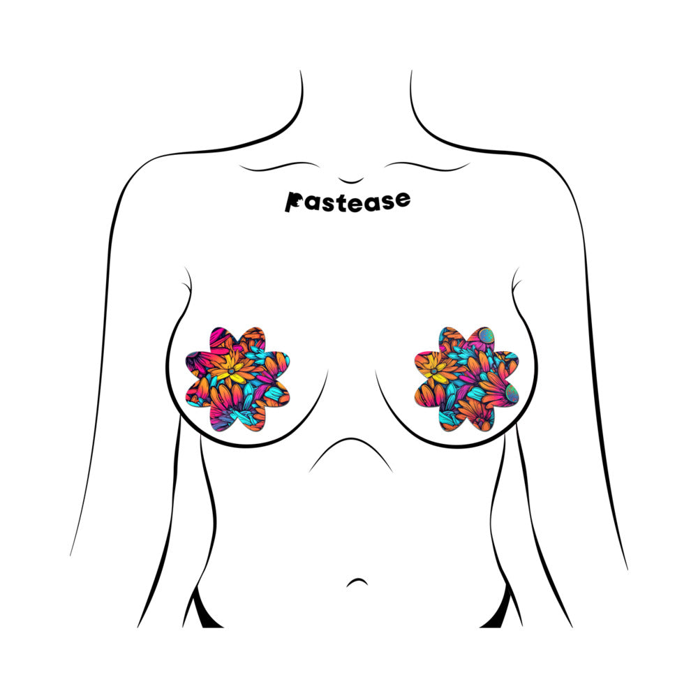 Pastease Neon Flowers Petal Breast Pasties