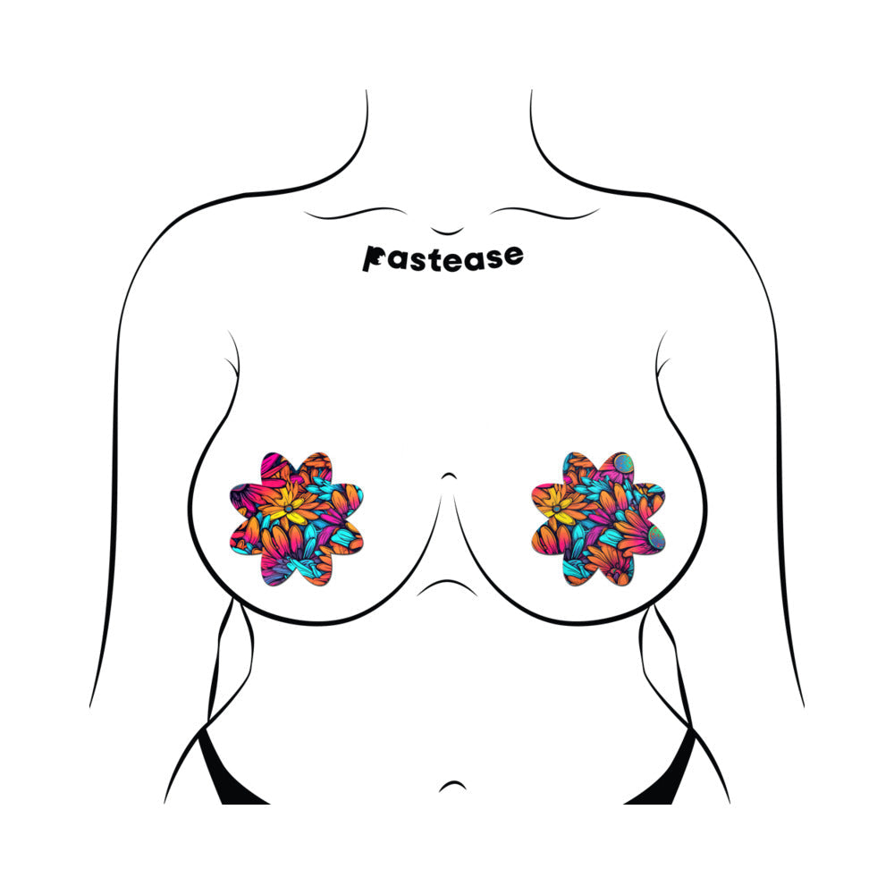 Pastease Neon Flowers Petal Breast Pasties