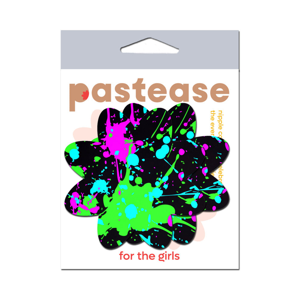 Pastease Vibrant Neon Paint Splatter Petal Breast Pasties