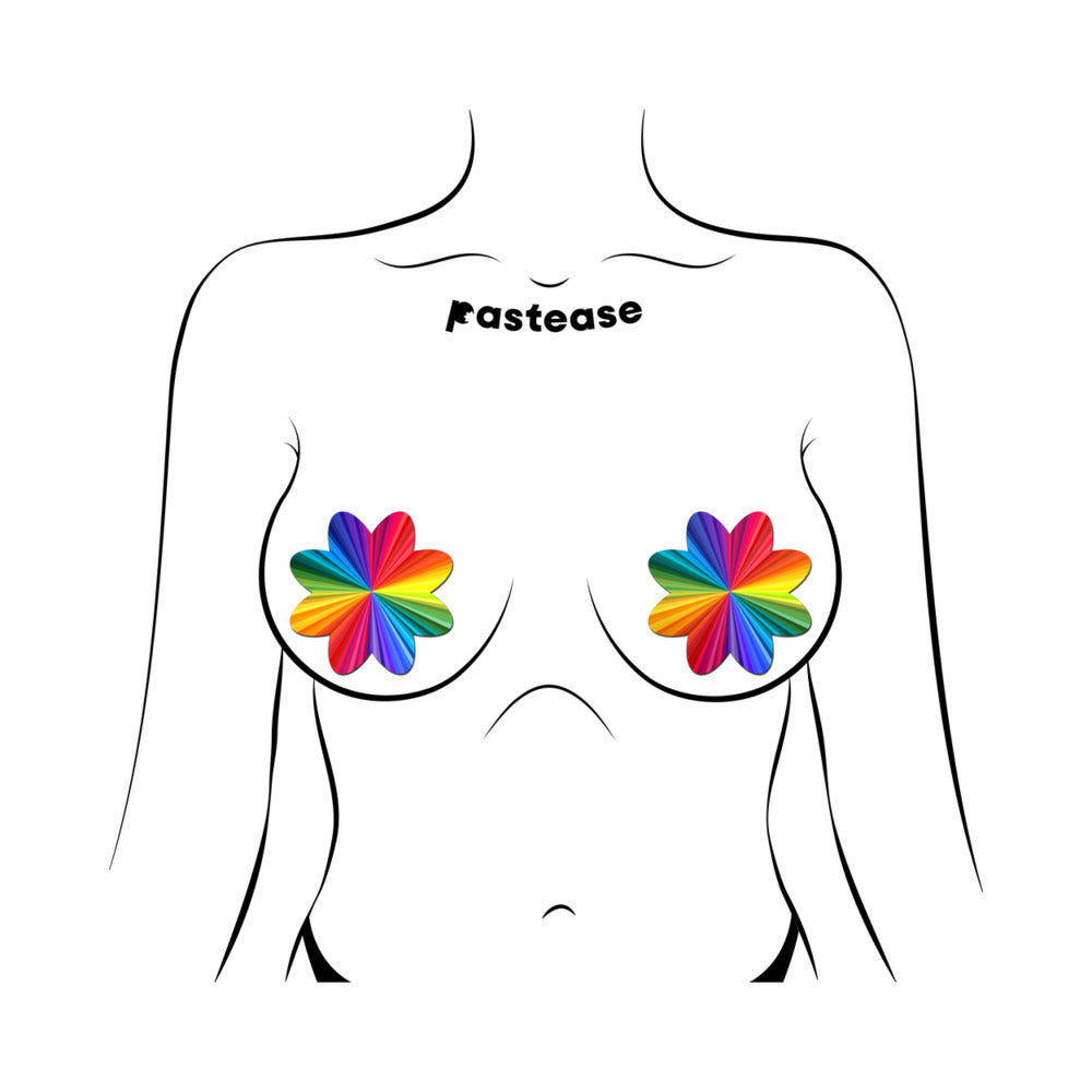Pastease Rainbow Kaleidoscope Petal Breast Pasties