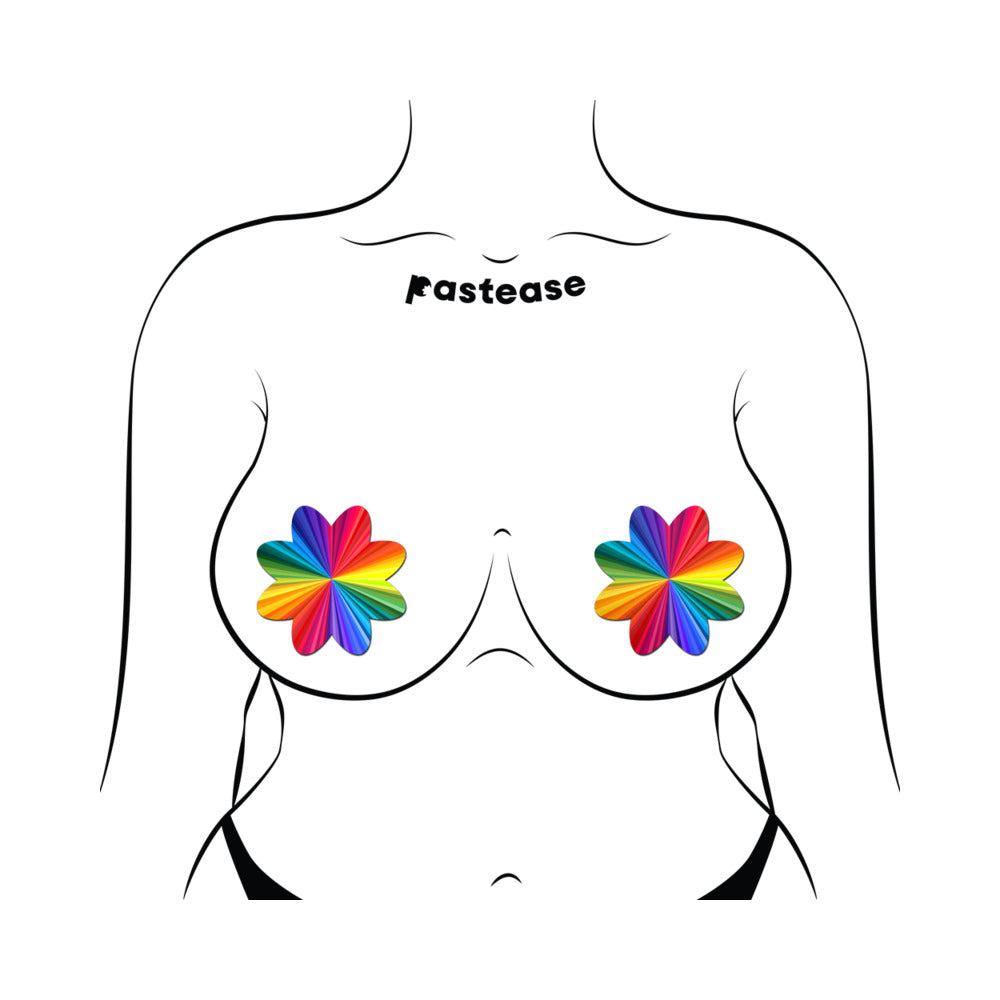 Pastease Rainbow Kaleidoscope Petal Breast Pasties