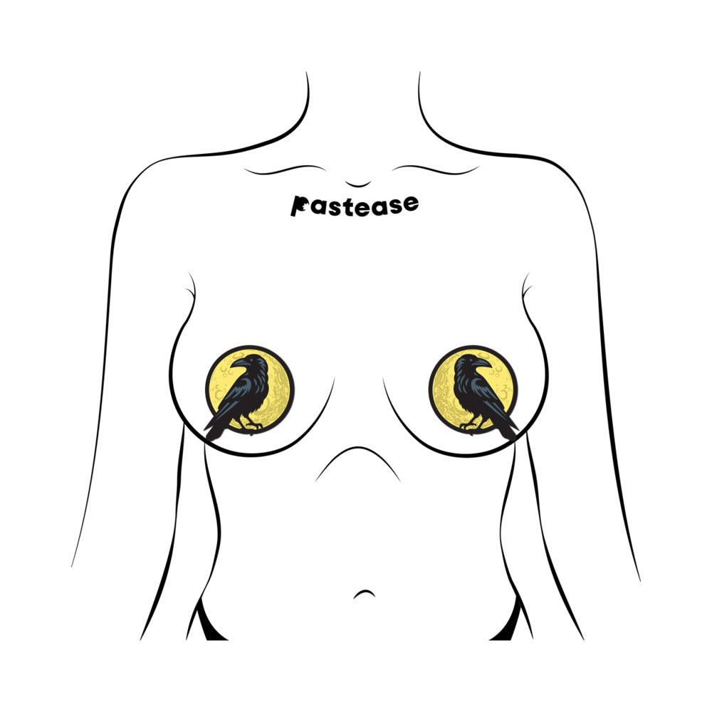 Pastease Black Raven & Full Moon Breast Pasties