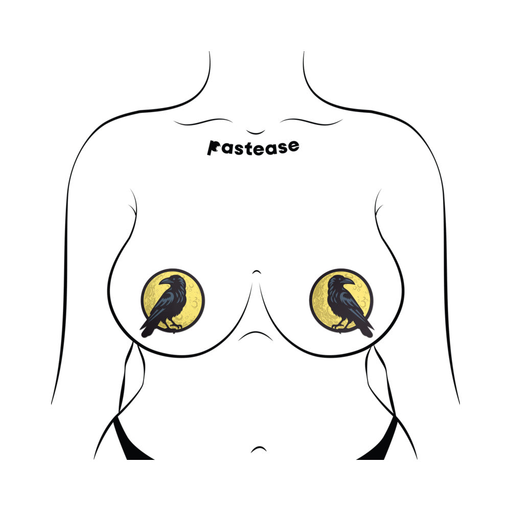 Pastease Black Raven & Full Moon Breast Pasties